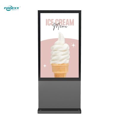 よい価格 ストリートサイド 800-2500nits 屋外デジタルトーテム 75インチ グレー ADボード オンライン