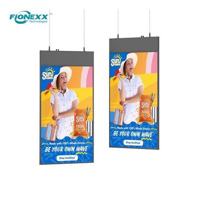 よい価格 カスタマイズされた43インチ 双面デジタルサイネージ 天井マウント LCDディスプレイ 1920x1080 解像度 オンライン