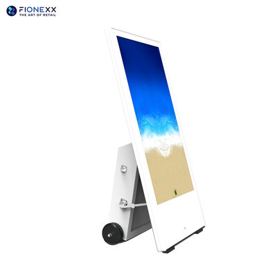 よい価格 43インチポータブルLCDデジタルサイネージディスプレイ 高容量バッテリー駆動 リテールストア向け移動可能 オンライン