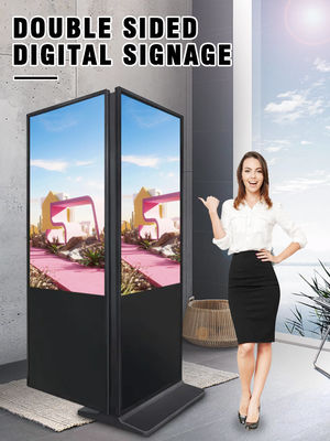 よい価格 双面広告ディスプレイ コントラスト 1200 1 明るさ 350 ニット 350 ニット Android デジタルサイン オンライン