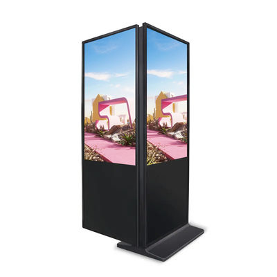よい価格 屋内広告用両面フロアスタンドキオスク型デジタルサイネージ AD/Windows/Android ソリューション 1920*1080 解像度 オンライン