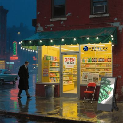 よい価格 アウトドア アンドロイド バッテリー駆動 デジタルサイネージ 防水 IP55 モバイル バッテリー駆動 広告ディスプレイ オンライン