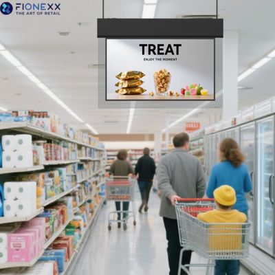 よい価格 43インチ ウルトラスリム 両面吊り下げディスプレイ ランドスケープディスプレイ ガラスマージン吊り下げディスプレイ オンライン