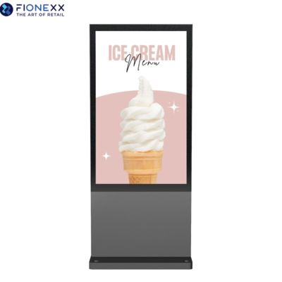 よい価格 ストリートサイド 800-2500nits 屋外デジタルトーテム 75インチ グレー ADボード オンライン