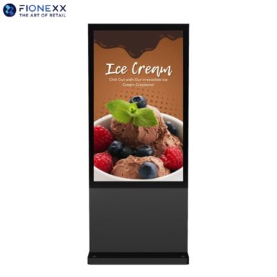 よい価格 55インチ 黒色 ADボード 屋外用ファンレス 縦型デジタルサイネージ 屋外耐久性 広告ディスプレイ画面 オンライン