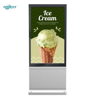 よい価格 75' シルバー ADボード 屋外Lcdキオスク 外部デジタルサイン 1650*928mm オンライン