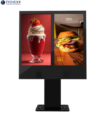 フロアスタンド デジタルサイネージ ドライブ・スルー WiFi LCD ファストフード マーケティングディスプレイ セールス・サービス メニュー 55インチ アウトドア ドライブ・スルー デジタルサイネージ