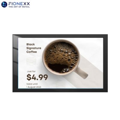 よい価格 WiFi/RJ45 ネットワーク 75 インチ 黒い窓 扇風機なし 壁掛けデジタルサイネージ 3840*2160 解像度 オンライン