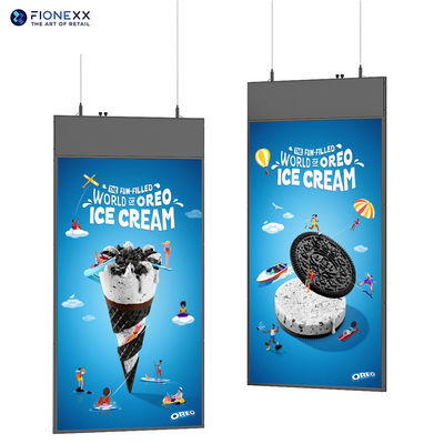 よい価格 43インチ ウルトラスリム両面吊り下げ型ディスプレイ 高解像度ディスプレイ 店舗やスーパーマーケットで使用 オンライン