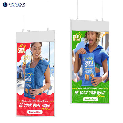 よい価格 超薄両面吊り下げディスプレイ 43インチ ランドスケープディスプレイ 700nits+700nits 両面高精細ディスプレイ画面 オンライン