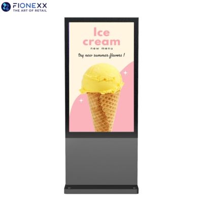 よい価格 800-2500cd/M2 高明るさ 屋外デジタルトーテム 55インチ アルミプロファイル オンライン