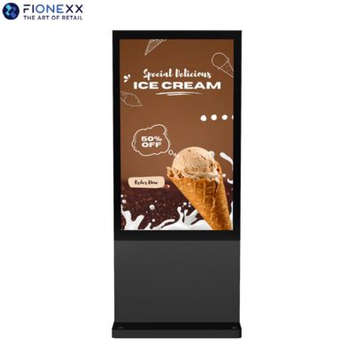 よい価格 屋外高品質広告ディスプレイ画面 43 インチ ブラック AD ボード 屋外ファンレス垂直デジタル自立看板 オンライン